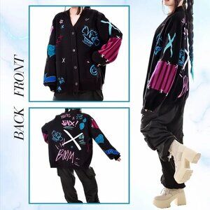 Stitch Spring Blue Chaos Jinx Cardigan RARE Unisex 2XL